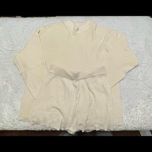 Free People Beach Shorts and Mock Sweater Set Women’s Size Medium EUC Ivory
